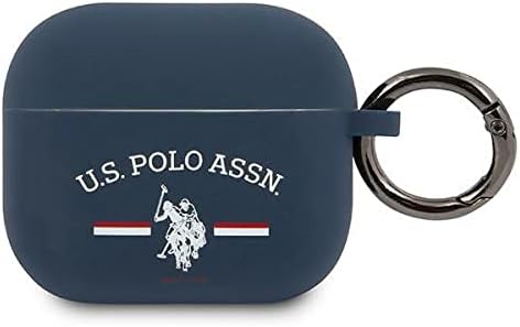 CG Mobile U.S.Polo Assn.Silicone Horses Flag Case for Airpods 3 - Navy