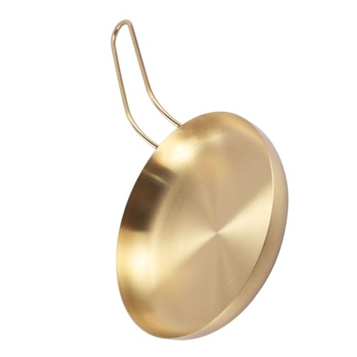 TOVINANNA Plato de Cocina de Acero Inoxidable Dorado Versátil y Fácil de Limpiar para Banquetes y Cumpleaños, Bandeja Redonda para Aperitivos y Postres