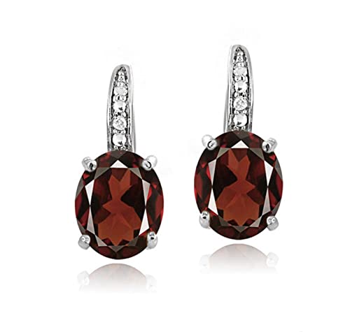 Boucle d'oreille en argent 925 et cristaux colorés pour femme