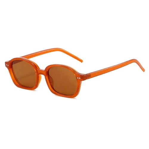 Lunettes de soleil à rivets orange pour femme tendance chic