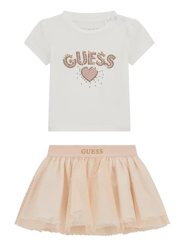 GUESS baby-girls Short Sleeve T-shirt and Skirt