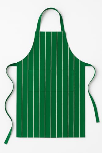 Image of 100% Cotton Cooking kitchen Apron for Women and Men chef apron With adjustable neckstrap and ties with center pocket with strong and durable cotton apron