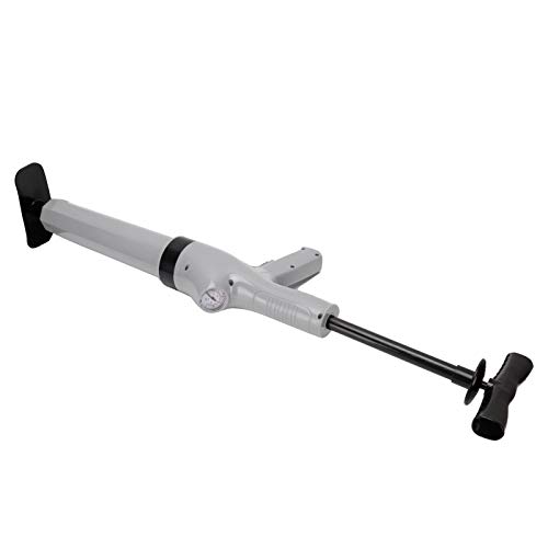 Kit de piston de pression d'air 9 en 1 Piston de vidange Piston Ceinture haute pression avec 5 têtes Canalisation d'égout de toilette Évier de cuisine Outils de dragage Accessoire pour(gris)