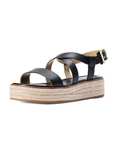 Michael Kors Women's Lynn Espadrille Sandal, Black, 8