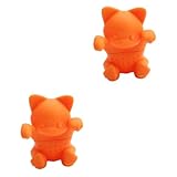 OUNONA 2piezas Infusor De Té Silicona De Alimenticio Diseño De Gato Colador Para Té Granel Filtro Ecológico y Fácil De Limpiar Naranja