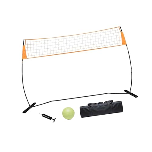 Dickly 【2025新登場・バレーボール練習ネット】バレーボールトレーニング用具ネット バレー練習用 調整可能 軽量 頑丈 ソロトレーニング スパイキングヤード 365cmx225cm オーガナイザーバッグ付き ボール付き 高さ調節可能 屋外ジムチーム