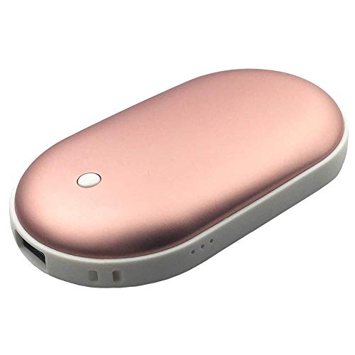 Bedler Handwarmer Cobblestone USB Oplaadschat Oplaadbare dubbelzijdige handwarmer Rosé goud reusable hand warmer
