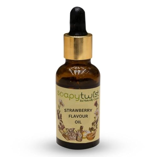 Image of Soapy Twist Strawberry Lip Flavour Oil - 25g | For Use in DIY Lip Balm, Lip Scrub, Lip Gloss and other Lip Product