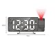 Ankilo 7,9 Zoll LED Projektionswecker mit Spiegeldisplay – Temperatur, Datum, 3 Helligkeitsstufen, Wochenmodus & 180°-Drehung (USB/Batterie)
