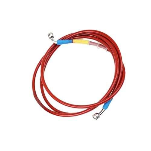 Durite hydraulique tressée rouge 2100mm avec banjo 10mm pour moto Suzuki et Kawasaki
