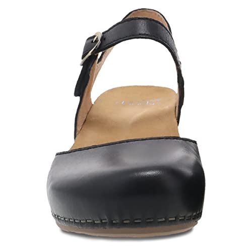 Image of Dansko Tiffani Wedge Sandal for Women - Cushioned, Contoured Footbed for All-Day Comfort and Support - Hook & Loop Strap with Buckle Detail - Lightweight Rubber Outsole