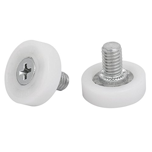 Aexit DR19C1L8 M6x8mm Material handling Thread 19mm Dia F Type Idler Bearing Pulley 2pcs Model:84as657qo174