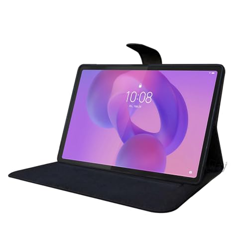 Image of Fastway Flip Cover for Lenovo Idea Tab Plus 12.1 inch Tablet Executive Leather Built-in Pencil Holder (Black)