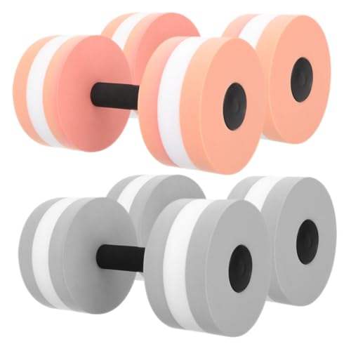 HEMOTON 4pcs Water Dumbbells for Aquatic Fitness Pool Weights for Water Aerobics Underwater Exercise Pool Workouts Lightweight Portable Resistance Equipment