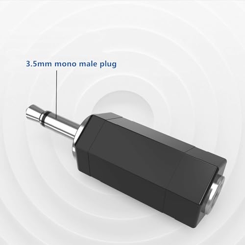 Image of MX 2.5mm Male to 3.5mm Female Audio Adapter Converter, Stereo /Mono AUX Jack for Headphones, Earphones, Headsets, Speakers & Audio Systems, Durable Metal Connector, Plug & Play (Pack of 2)