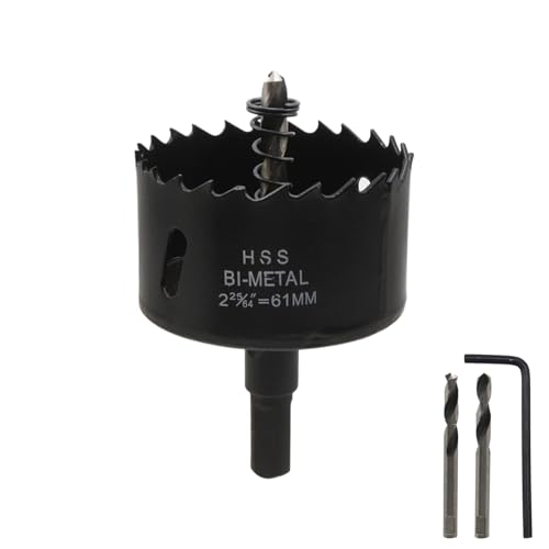 Image of 2-54 /64 inch /61mm Hole Saw Bi-Metal Hole Drilling Cutter Hole Cutter Drill Bit for Cutting Thin Metal Drywall Plastic