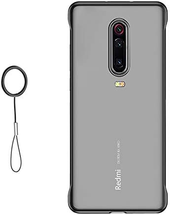 Draxlgon Compatible with Xiaomi Redmi K20 / Pro/Mi 9T / Pro Luxury Frameless Ultra-Thin Ring Design Scrub Hard PC Crystal Matte Back Case ins Style Phone Cover Black