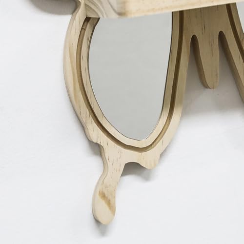 Étagère murale avec miroir en bois de ferme pour rangement - 8