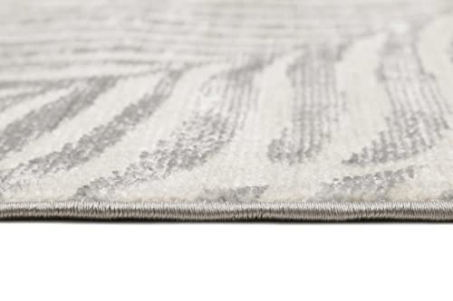Wecon Home Moderner Esprit Kurzflor Teppich für Wohnzimmer, Schlafzimmer und Kinderzimmer - Victoria (160 x 225 cm, grau meliert)