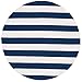 SAFAVIEH Montauk Collection 4' Round Navy/Ivory MTK712H Handmade Flatweave Boho Farmhouse Cotton Stripe Entryway Foyer Living Room Bedroom Kitchen Area Rug