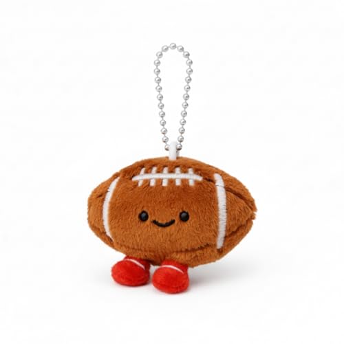 Dovbuqu Football Keychain Soft Sports Key Ring for Keys and Backpacks Decorative Accessory for Football Fans Ideal Party Favor Gift for Guys Portable Collectible Keychain