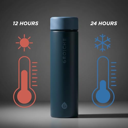 GROSCHE Toronto 16oz Insulated Infuser Flask - Stainless Steel, Leakproof, Perfect for Tea, Coffee, and Fruit Infusion, Home, Travel & Outdoor Use, Canadian Brand! - 16 fl. oz, Forest Green by GROSCHE - Image 5