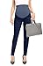 POSHGLAM Women's Maternity Pants Casual Work Pull-on Stretch Comfy Skinny Pregnancy Pants with Pockets(Navy, Small)