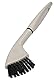 Natural Elements Öko-Reinigungsbürste, recyceltes Plastik, Strohborsten, für kleine Flächen, Fließenfugen, Duschtüren etc., Grau, 24cm