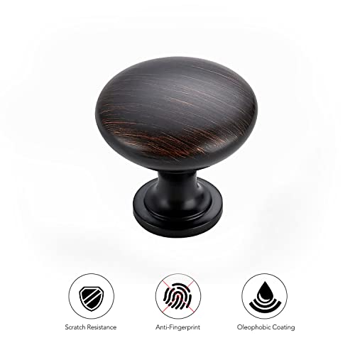 Image of Ravinte 10 Pack Cabinet Knobs and Pulls - Oil Rubbed Bronze and Brass for Cabinets, Dressers, and Drawers