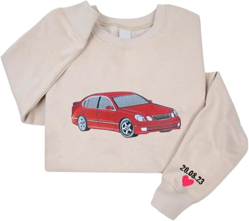 Custom Car Hoodie Or Sweatshirt, Car Embroidered Hoodie, Car Sweatshirt, Custom Sweatshirt Picture, Custom Sweatshirt With Picture, Car Hoodies, Custom Embroidered Hoodie, Vintage Car Gifts, Christmas