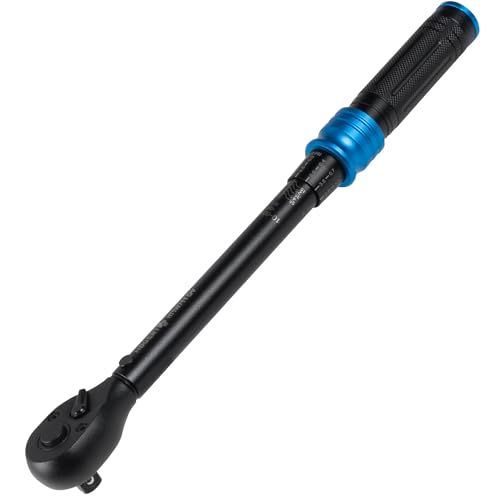 Högert Technik - Drehmomentschlüssel 3/8 Zoll 10-60 Nm, robuster Torque Wrench mit 72 Zahn Ratsche, Chrom Molybdän Stahl, ±3 Prozent Genauigkeit, Rechts Links umschaltbar