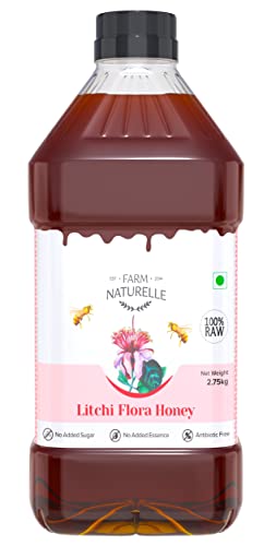 Image of Farm Naturelle Litchi Forest Flower Wild Honey 2.75 kg|100% Pure Honey | Raw & Unfiltered|Unprocessed|Lab Tested Honey In Pet Bottle