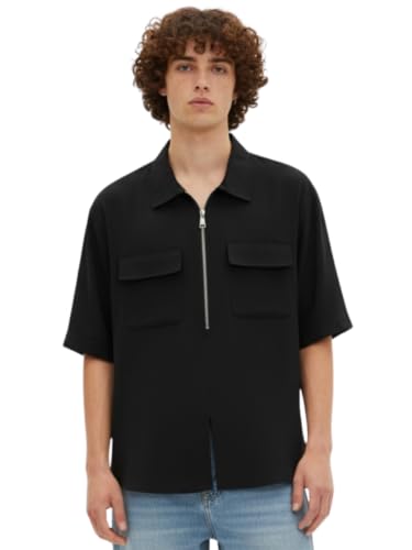 Image of Leriya Fashion T Shirt for Man | Casual Short Sleeve T-Shirt for Men with Zip Closure Flap Dual Pocket | Premium Lycra Blend Regular Fit T-Shirts | Polo T Shirt for Man Office,Travel,Holidays