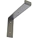 Ekena Millwork BKTMTS Steel Bracket Truss Shelf, 2"W x 10"D x 7 1/4"H, Hammered Silver