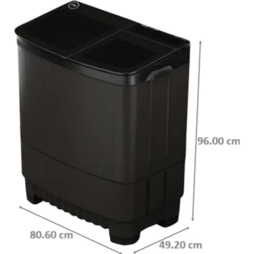 Image of Godrej 9.0 Kg 5 Star Semi Automatic Top Loading Washing Machine, Edge Ultima Series with PowerMax Wash Motor(2024 Model- WSEDGE ULT 90 5.0 DB2M CSGR, Crystal Grey)