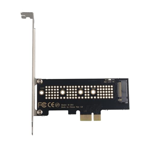HALJIA M.2 NVME to PCIE X1 Adapter Card Low Profile PCIE 3.0 Lane M Key NVME NGFF SSD M.2 SATA III for 2230 2242 2260 2280 Expansion Card PCIE X1 Installation