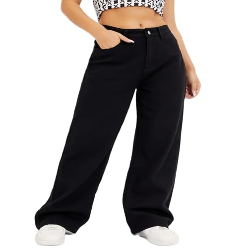 Image of ODDMONEKY Baggy Jeans for Women || Relaxed Fit Wide Leg High Rise Jeans for Women (Wjeans-8)