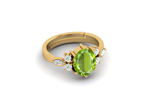 Image of LMDPRAJAPATIS 7.25 Ratti /6.25Carat Natural Certified Panchdhatu Gemstone Gold Plated Adjustable Ring For Men And Women