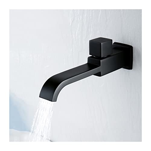 Robinet lave-mains noir mat design cascade pour wc et balcon - 3
