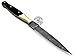 Beautiful Buffalo Horn Damascus Slim Dagger Hunting Knife, Double Edge, Fixed Blade Hunting Knife for EDC, Camping, Outdoor Survival Hunting Accessories, Gifts for Men, Boyfriend, Dad, Father’s Day Gift, 100% Prime Quality