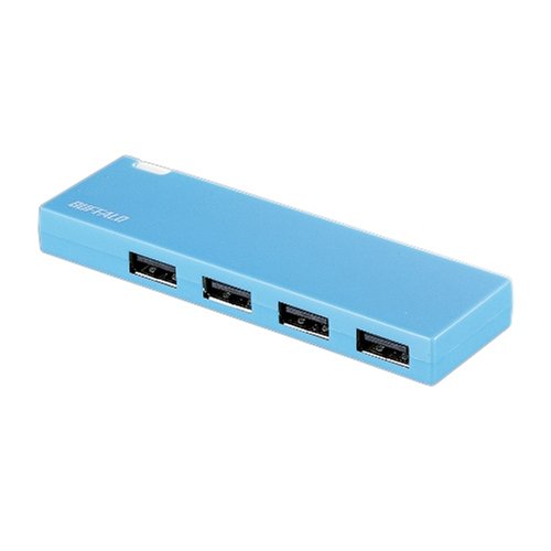 iBUFFALO BHB4U210BLA USB 2.0Hub Bus Power 4-Port Connector Storage, Blue