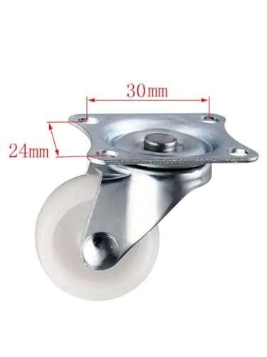 Roulette mobile légère 1.25 pouces | Roue nylon blanc 4pcs