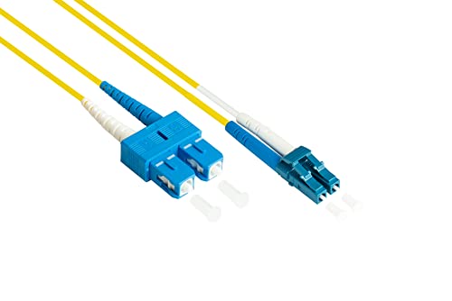 Good Connections Câble fibre optique OS2 - Duplex - Fiche LC vers SC - Monomode 9/125 - Polarité interchangeable - Conducteur fibre optique, câble de raccordement - 7,5 m