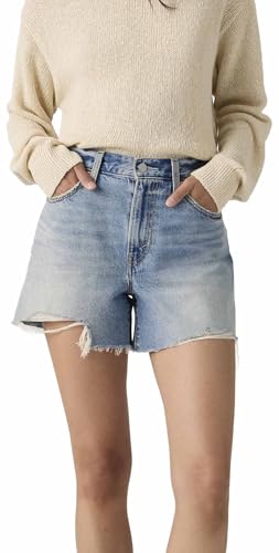 Short en denim femme Levi's Ribcage A-Line coupe trapèze