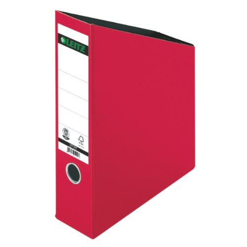 Leitz 242300 5er Sparpack Stehsammler, A4, Hartpappe (5, rot)