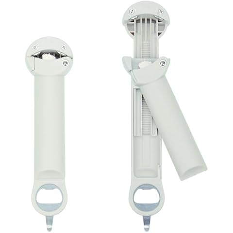 Multifunctional Bottle Opener Jar Opener, Adjustable Can Opener for Bottles Beer and Easy-open Can, Multi Kitchen Cap Remover (White) Cover