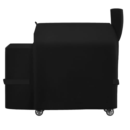 Pellet Grill Cover for rectec Flagship 1100/1600 RT-1250 RT-700 & RT-680 Wood Pellet Grills with Straps & Handles 600D Heavy Duty Premium Outdoor Waterproof Fade-Resistant BBQ Cover