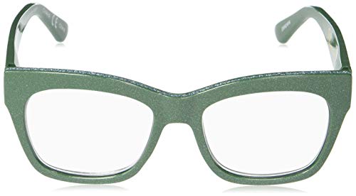 Peepers by PeeperSpecs Women's Shine on Focus Square Blue Light Filtering Reading Glasses