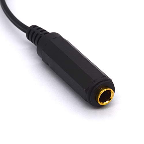 Cable divisor de 6,35 mm a RCA adaptador TRS hembra doble RCA macho 25cm 2