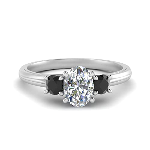 Image of Choose Your Gemstone Classic Three Stone Ring 925 Sterling Silver Oval Shape 3 Stone Engagement Rings Everyday Jewelry Wedding Jewelry Handmade Gifts for Wife US Size 4 to 12
